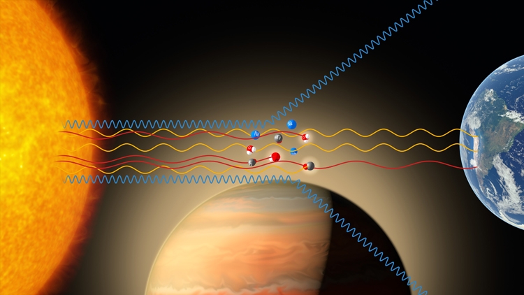 Путь света материнской звезды сквозь атмосферу WASP-19b
