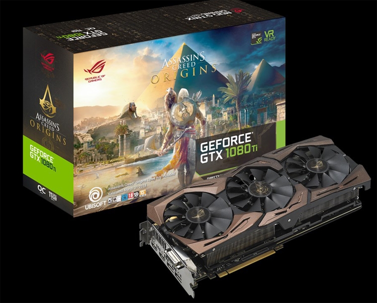 ASUS представила ускоритель ROG Strix GeForce GTX 1080 Ti Assassins Creed Origins Edition