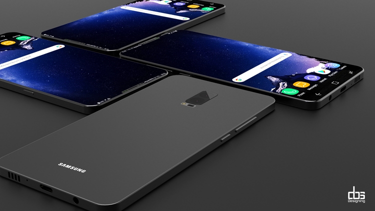 Концепт-арт Galaxy S9 / DBS Designing Behance