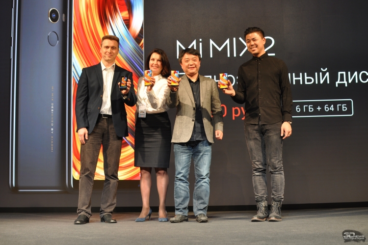 В России вышел безрамочный смартфон Xiaomi  Mi MIX 2"