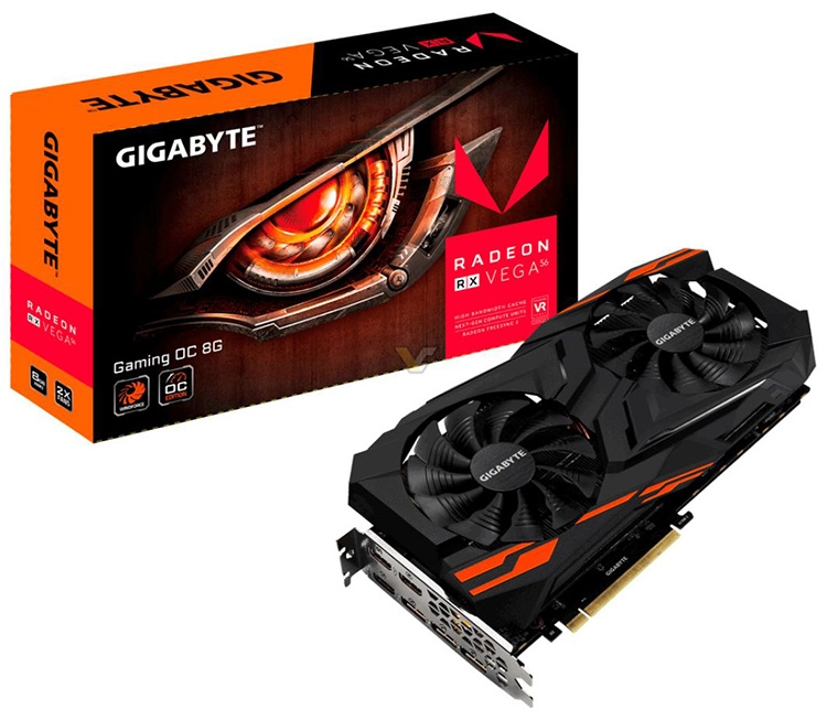 Gigabyte Radeon RX Vega 56 Gaming OC 8G: первые подробности о новинке