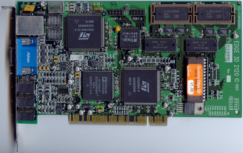 Видеокарта Diamond EDGE 3D 2120 на чипе NVIDIA NV1