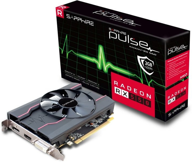 Новые ускорители Sapphire Pulse Radeon RX 550 занимают полтора слота расширения