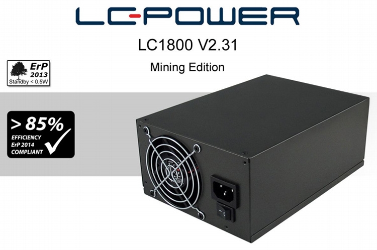 Блок питания LC-Power LC1800 позволяет запитать до 20 видеокарт