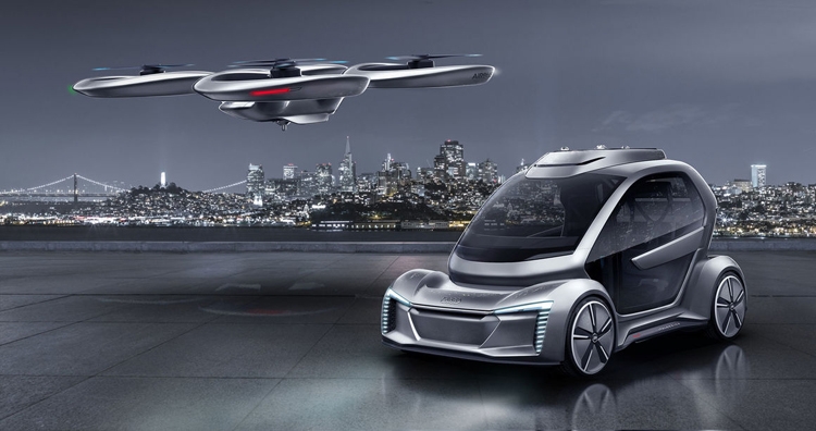 Фото дня: гибрид робомобиля и дрона в представлении Audi, Italdesign и Airbus"