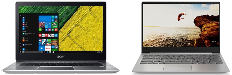  Acer Swift 3 SF315-51G и Lenovo Ideapad 320S-13IKB (справа) 