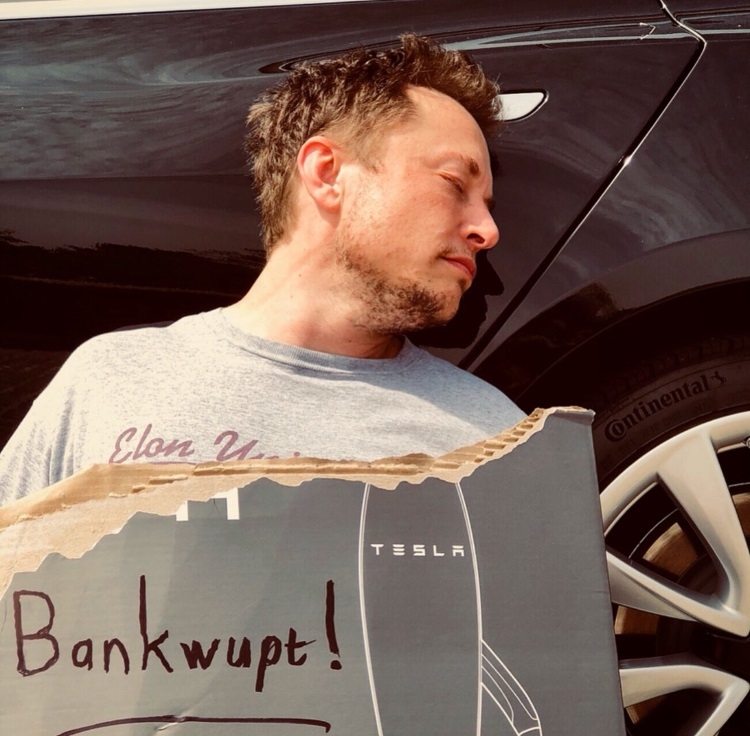 1 апреля Tesla подала заявление о банкротстве по всем статьям"