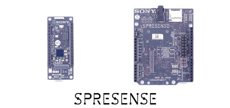  Базовая плата (слева) и плата расширения из IoT-набора Sony SPRESENSE (Sony) 