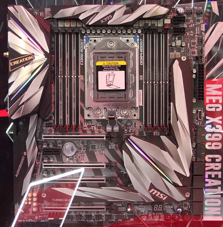 MSI MEG X399 Creation с 19 фазами питания