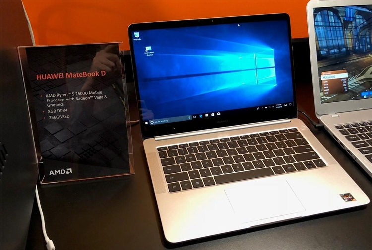 Computex 2018: новый ноутбук Huawei MateBook D получил процессор AMD Ryzen"
