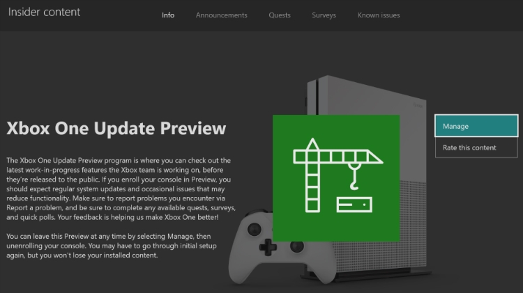 Владельцы Xbox One смогут тестировать функции за полгода до релиза