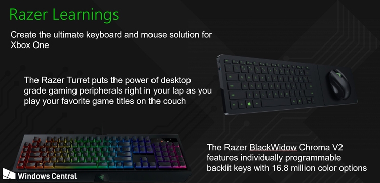Microsoft и Razer могут выпустить клавиатуру и мышь для Xbox One"
