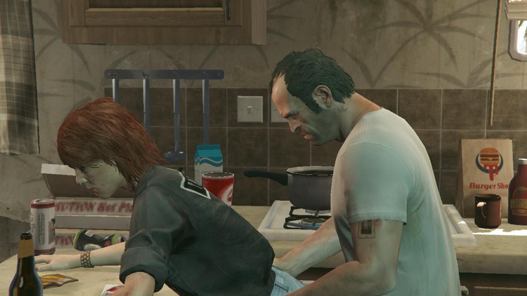  Одна из многих сцен секса в Grand Theft Auto V 