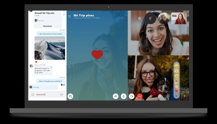 Классическая настольная версия Skype получила новый дизайн в духе мобильной версии"