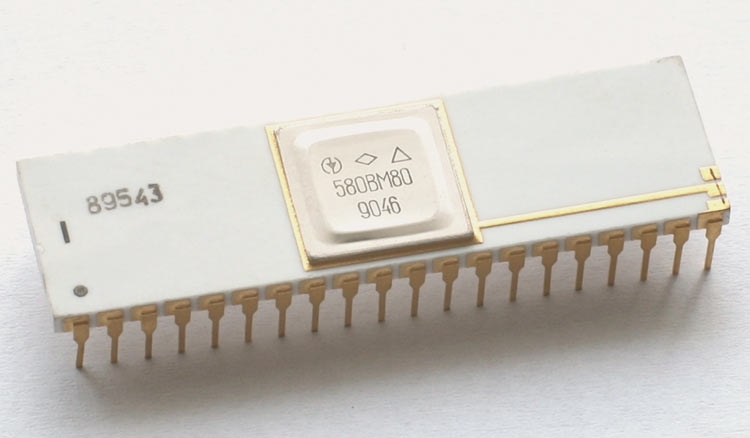  Микропроцессор 580ВМ80, советский клон Intel 8080 