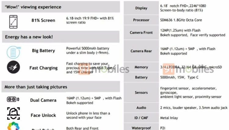 Характеристики и изображения Moto P30 Note попали в Сеть до анонса"