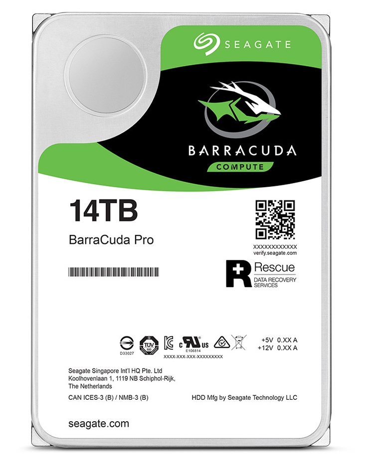 Жёсткий диск Seagate BarraCuda Pro на 14 Тбайт оценён в $580"