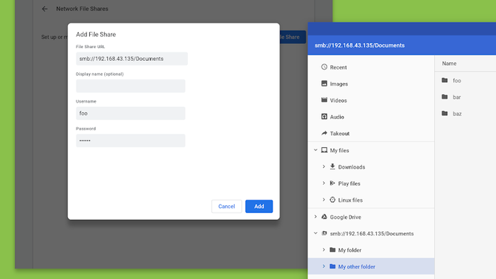 Chrome OS научили монтировать сетевые хранилища Windows и Samba"