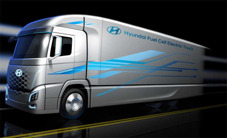 Hyundai показала грузовой автомобиль на топливных элементах"