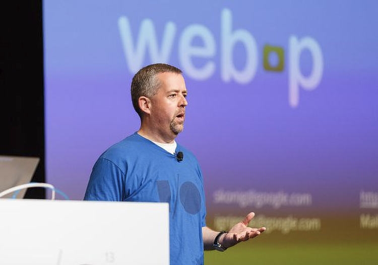  Стивен Кониг (Stephen Konig) из Google рассказывает о WebP на Google I/O 2013 (Stephen Shankland/CNET) 