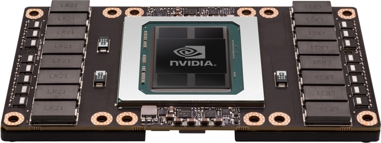  NVIDIA Tesla P100 (пример упаковки TSMC CoWoS, GPU и HBM) 