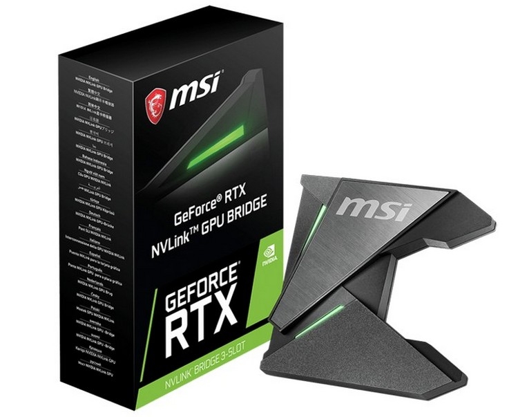 MSI представила свой собственный мостик NVLink для видеокарт GeForce RTX"