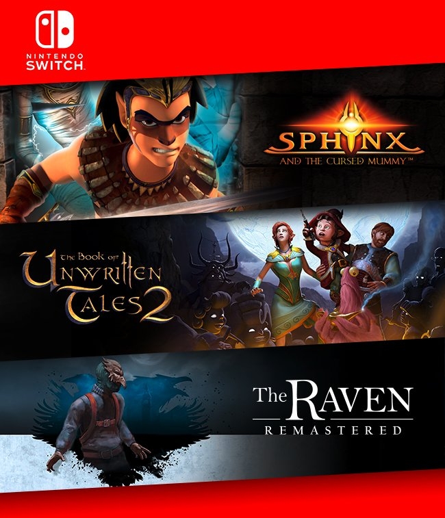 На Switch выйдут Sphinx and the Cursed Mummy, The Book of Unwritten Tales 2 и The Raven Remastered"