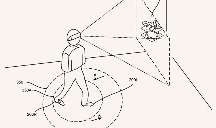 Google запатентовала VR-обувь на колёсах"
