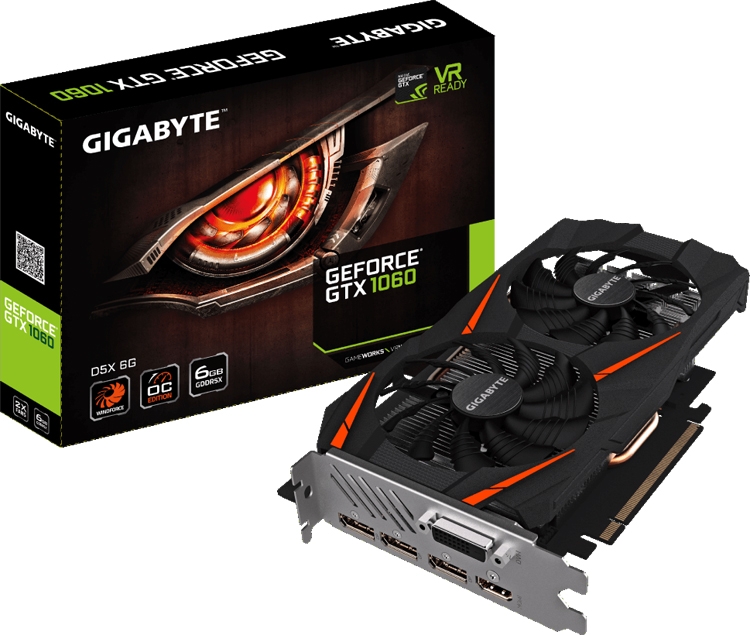 GIGABYTE GeForce GTX 1060 WindForce 2X OC D5X 6G: видеокарта с разгоном"