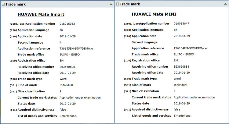 Ассортимент Huawei могут пополнить смартфоны Mate Mini и Mate Smart"