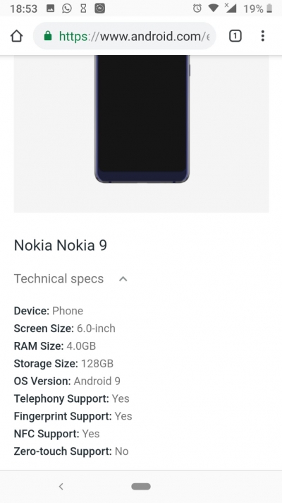 Cайт Google для предприятий раскрыл подробности о Nokia 9 PureView"