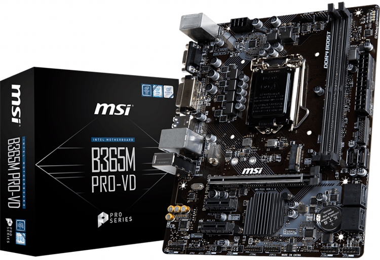 Дуэт материнских плат MSI B365M PRO для процессоров Intel Coffee Lake"