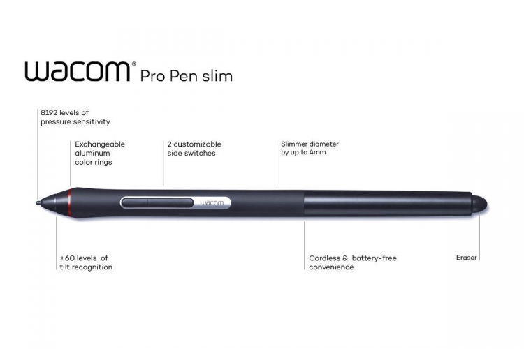 Wacom начала выпуск тонкого цифрового пера Pro Pen slim"