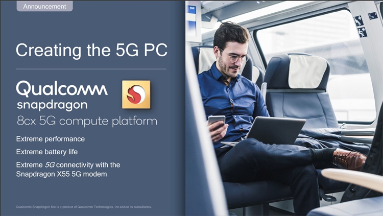 MWC 2019: платформа Snapdragon 8cx 5G рассчитана на портативные компьютеры"