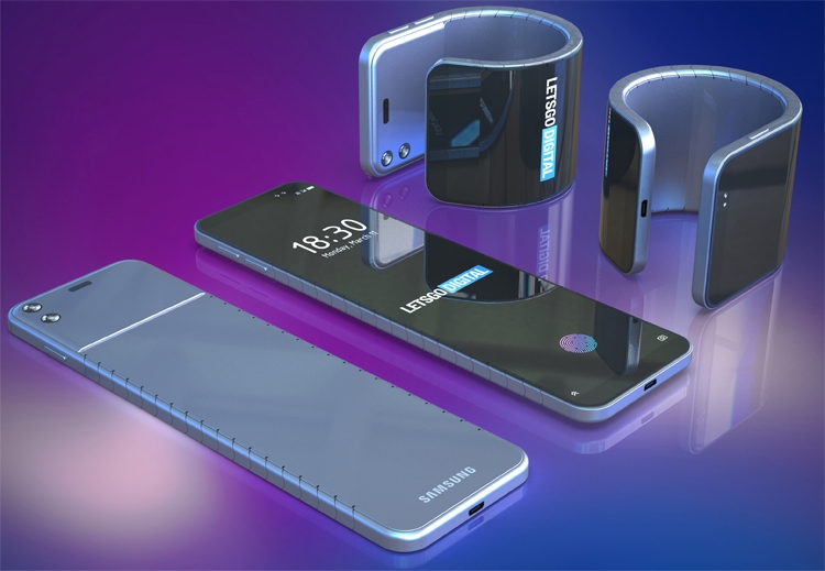 Samsung проектирует смартфон-браслет для ношения на запястье"