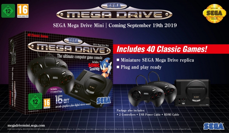 Ретро-консоль Sega Mega Drive Mini выйдет в сентябре с 40 предустановленными играми"