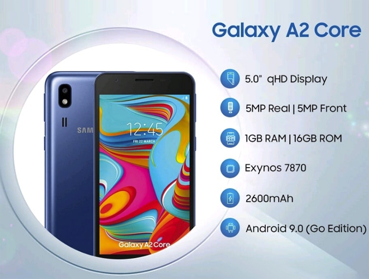 Всего 75 долларов: представлен бюджетный смартфон Samsung Galaxy A2 Core"