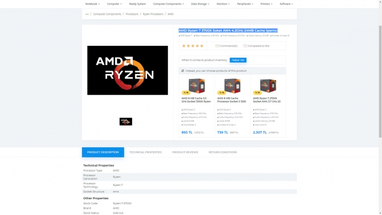 В онлайн-магазинах замечены чипы AMD Ryzen 9 3800X, Ryzen 7 3700X, Ryzen 5 3600X"
