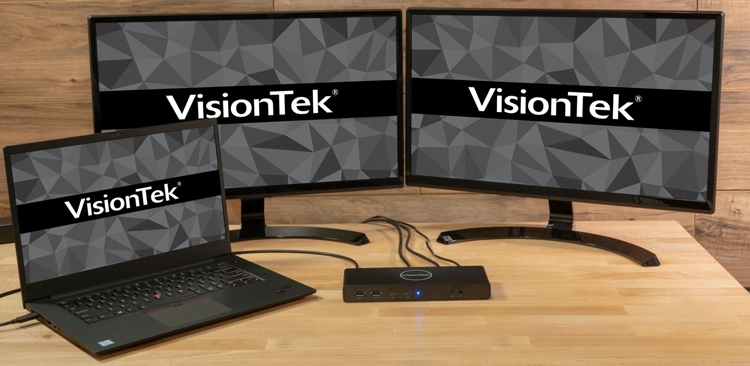 Док-станция VisionTek VT4500 допускает подключение двух 4К-мониторов"