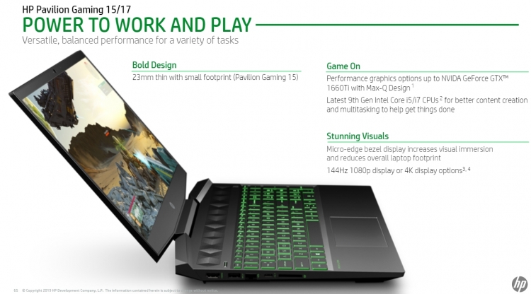 HP Pavilion Gaming 15 и 17: игровые ноутбуки начального уровня стоимостью от $800"