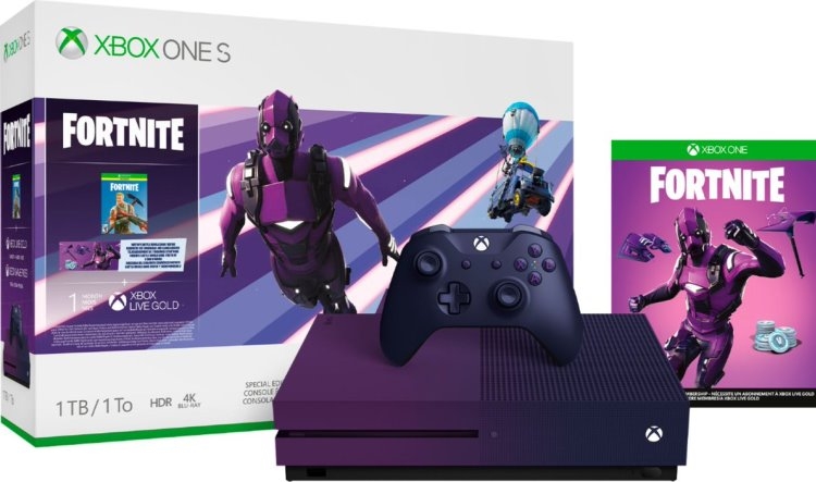 В Сеть «утекли» изображения фиолетовой Xbox One S в стиле Fortnite"