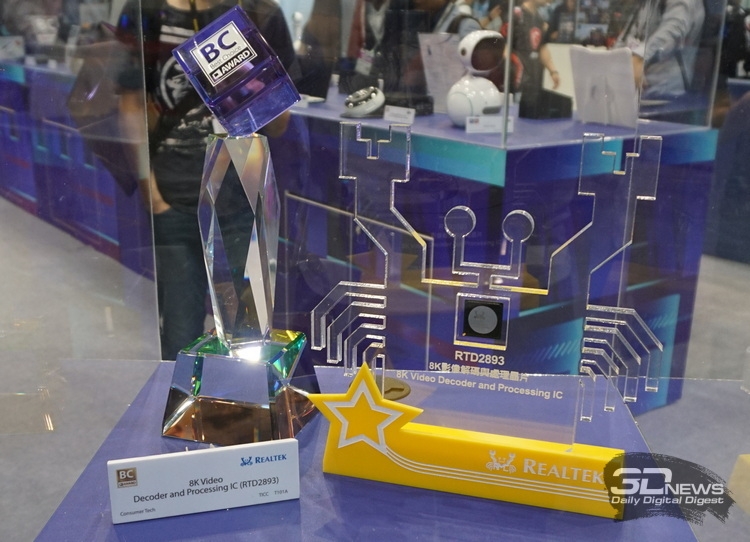 Мультимедийный чип Realtek RTD2893 для 8K-телевизоров отмечен высшей наградой BC Award"