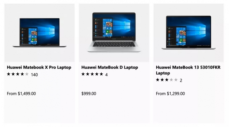 Microsoft возобновила продажи ноутбуков Huawei"