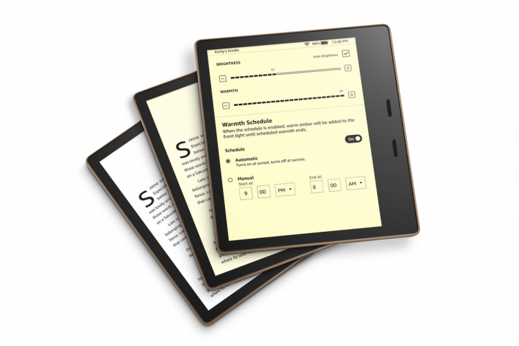 Новый ридер Amazon Kindle Oasis позволяет регулировать цветовую температуру