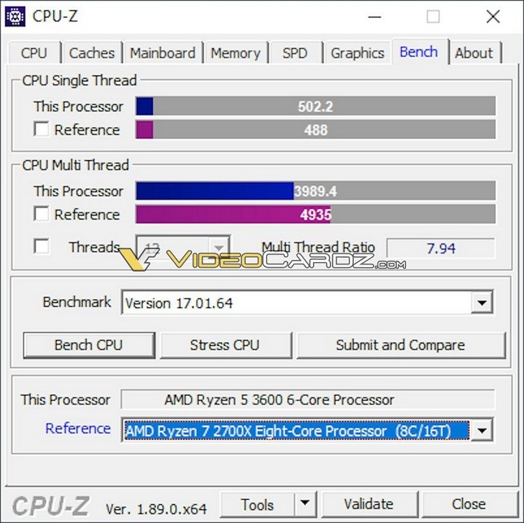 Процессор Ryzen 5 3600 показал неплохие результаты в Cinebench"