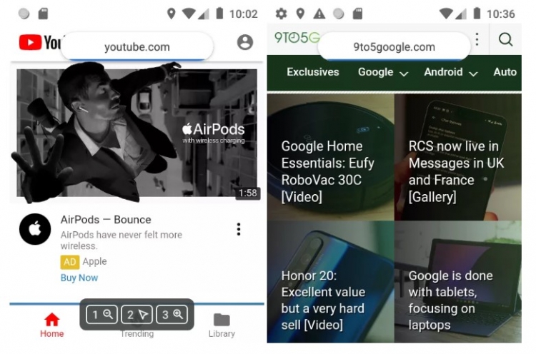 Первые скриншоты Chrome для кнопочных Android-телефонов"