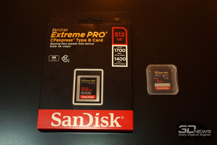  Карты памяти SanDisk Extreme PRO CFexpress Type B и SanDisk Extreme PRO SD UHS-I 