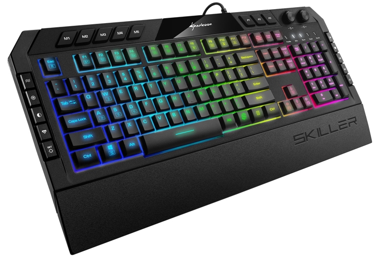 Игровая клавиатура Sharkoon Skiller SGK5 получила 6-зонную RGB-подсветку