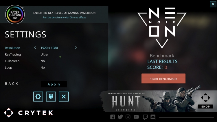 Анализ производительности видеокарт в тесте трассировки лучей Crytek Neon Noir"