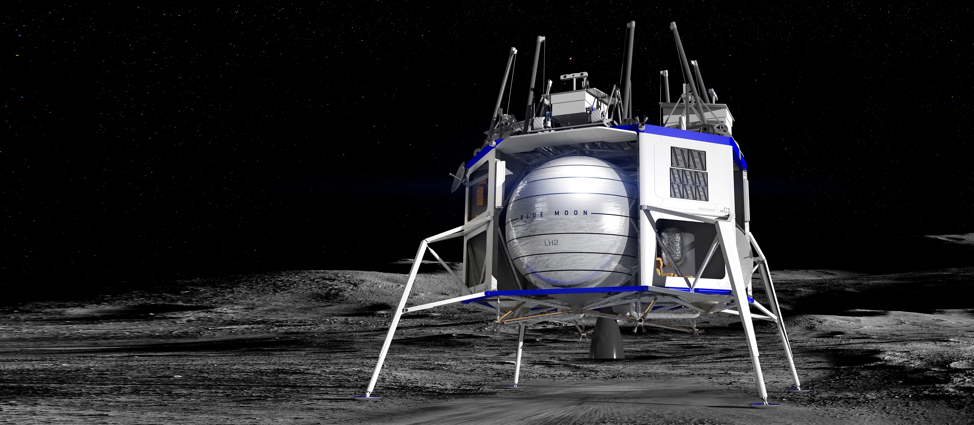 Космический полет на луну. Lunar Lander космический аппарат. Blue Moon посадочный модуль. Blue Moon Джефф Безос. Blue Moon лунный модуль.